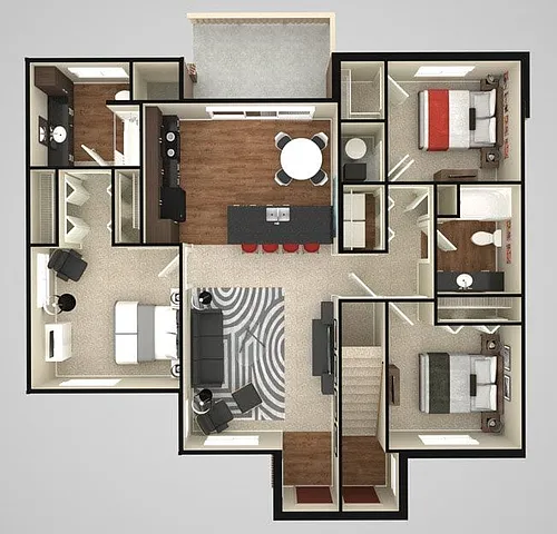 Floor plan 3 Bed 2 Bath