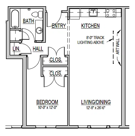 Floor plan 1 Bedroom