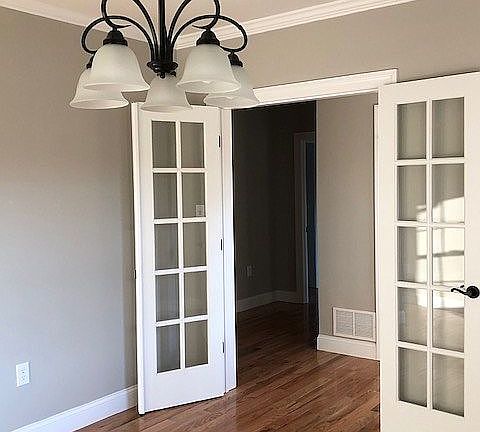 French Doors and Hardwood