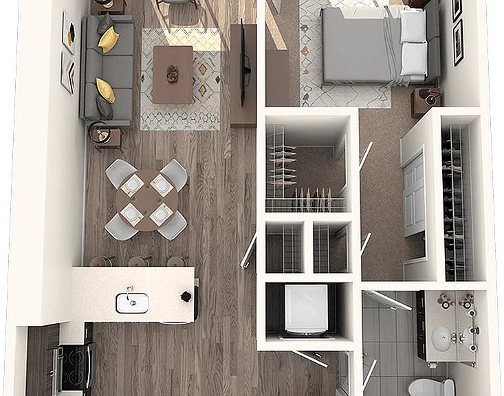 A2 1 Bedroom, 1 Bathroom A2 1 Bedroom, 1 Bathroom