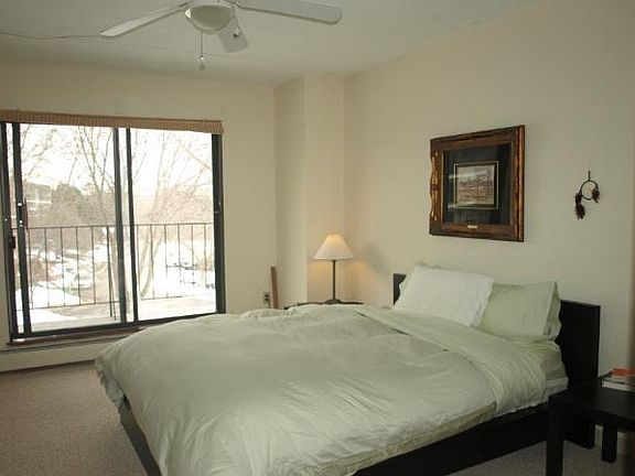 Spacious bedroom with access to balcony