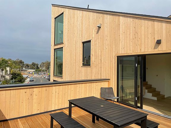 Roof deck off of living level.