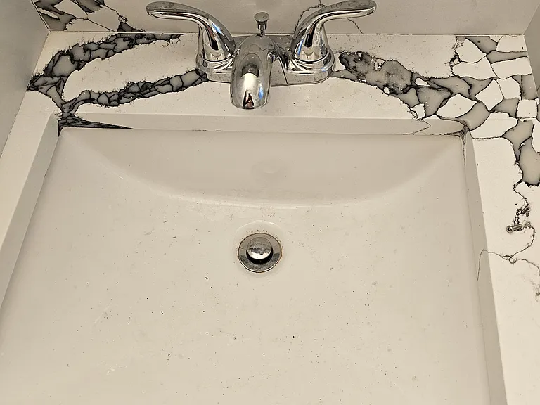 Counter tops boast fabulous modern patterns.