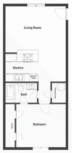 Floor plan 1 Bed