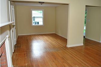 View of foyer entry and dining room