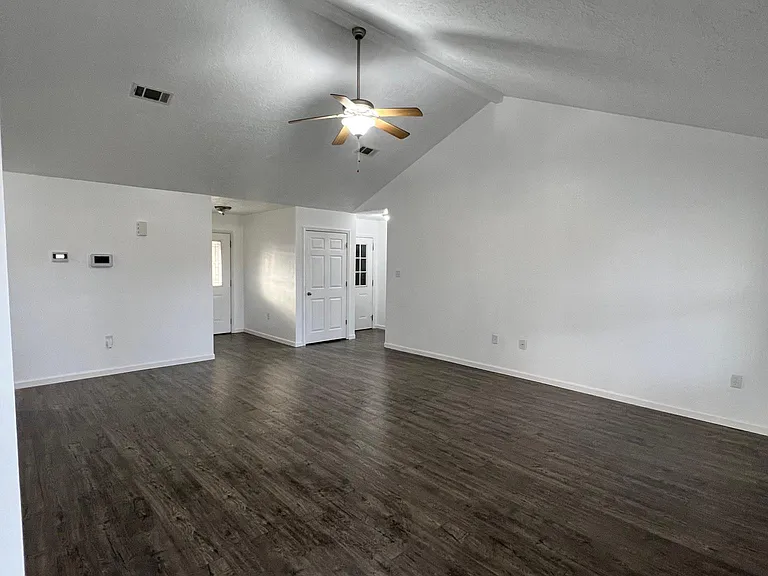 Living Room with vaulted ceiling
