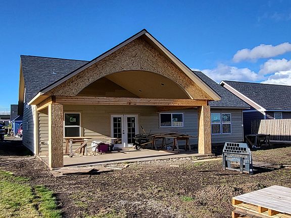 Unfinished covered patio