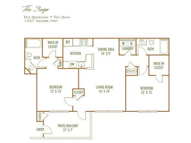 Floor plan 2c3 - Sago - 3rd floor