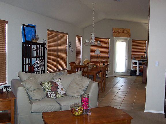 View from family room to dining