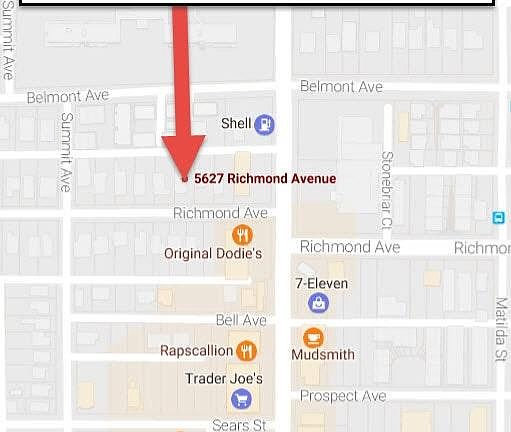 Located Lower Greenville 1-2 block to Trader Joes & Truckyar