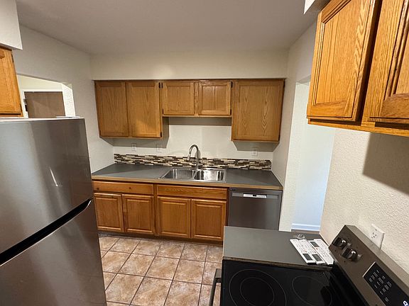Kitchen - left from the entrance. Brand new appliances.