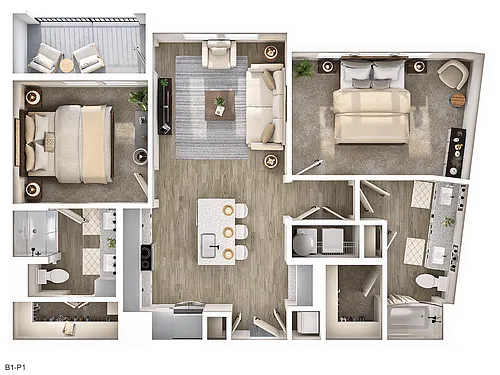 Floor plan B1P1