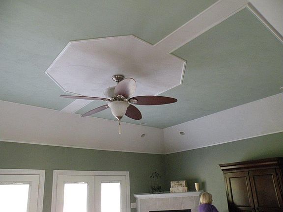 Trey ceiling in Master Bed