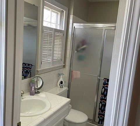 Ensuite bathroom from the master bedroom.