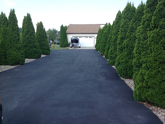 asphalt double wide driveway