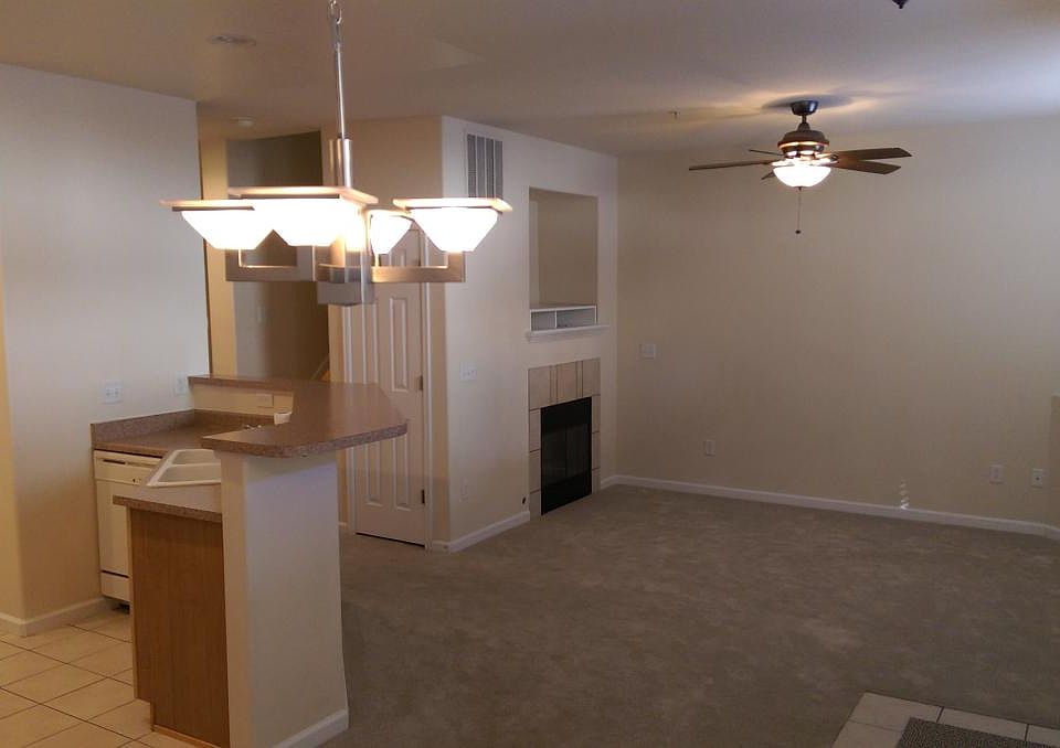 Living room with fireplace