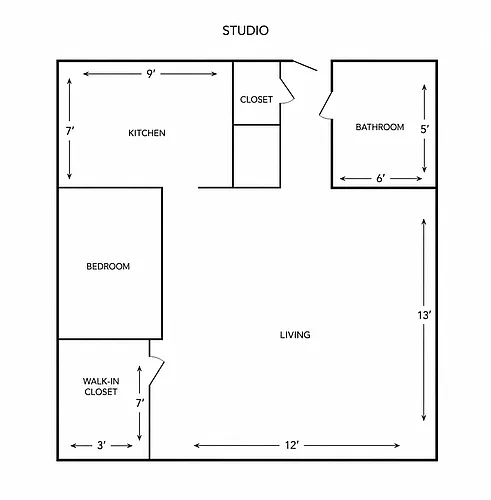 Floor plan Studio Floor Plan
