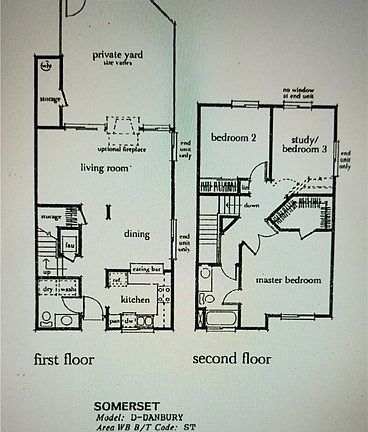 Floor plan of the home as provided by the Homeowner's Association.
