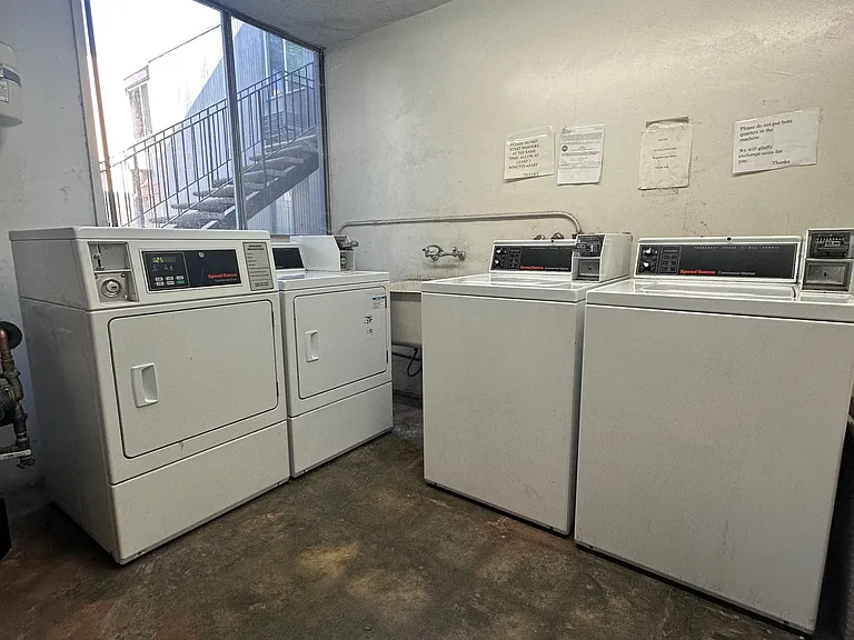Shared on-site laundry room