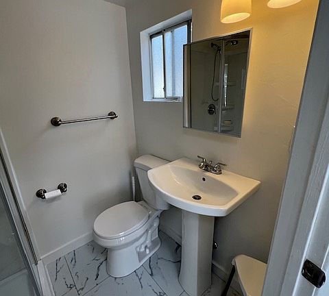 Bathroom, new flooring