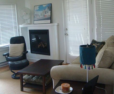 fireplace area