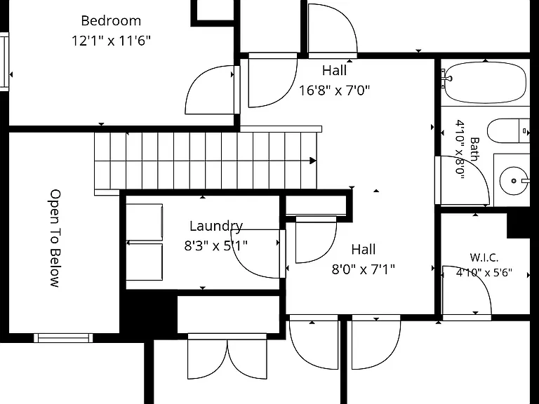 Upstairs floor plan