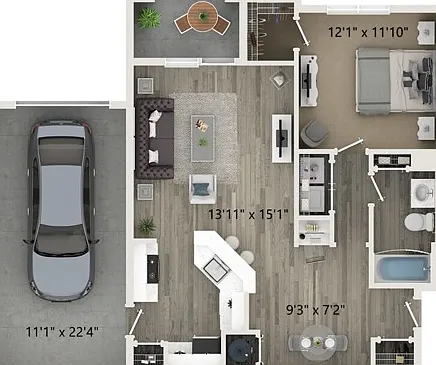 One Bedroom One Bath Floor Plan One Bedroom One Bath Floor Plan