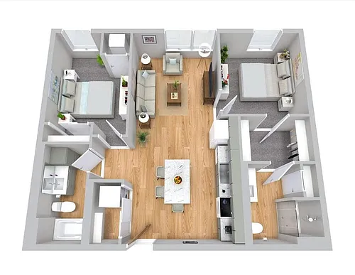 Floor plan Two-Bedroom