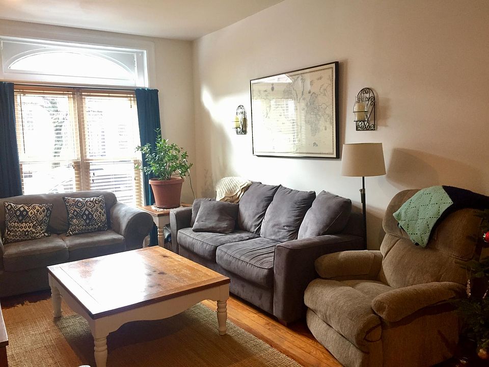 High ceilings and lots of natural light in the living room