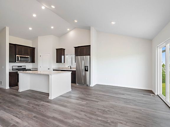 Large dining area open to the kitchen