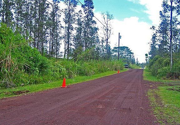 Lot 45 is to the left, approximately between the two orange cones.