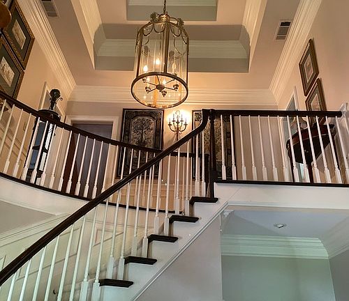 Entrance Foyer with 2 Story Trey Ceiling