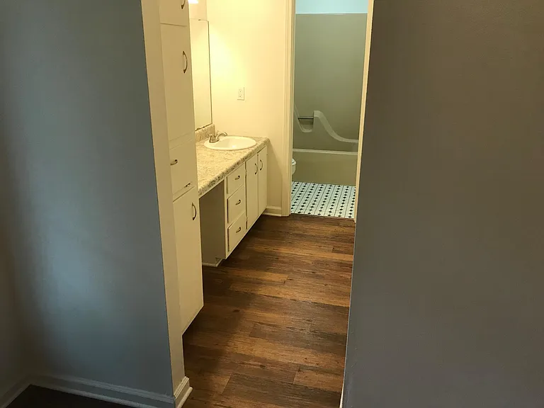 Master bath: separate sink area and a toilet and bath/ shower.