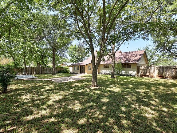 Large shaded backyard