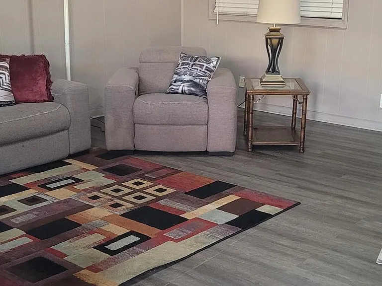 An electric recliner that matches the electric couch with chaise and another comfy chair too.