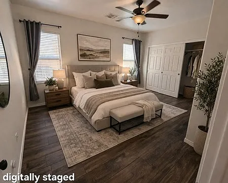Master bedroom decorated