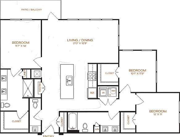 3 Bedroom | 2.5 Bathroom | 1423 Sq. Ft. | Income Restricted 3 Bedroom | 2.5 Bathroom | 1423 Sq. Ft. | Income Restricted