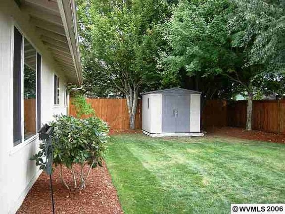fenced yard