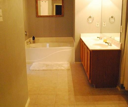 Master bath with Texas garden tub and sep shower