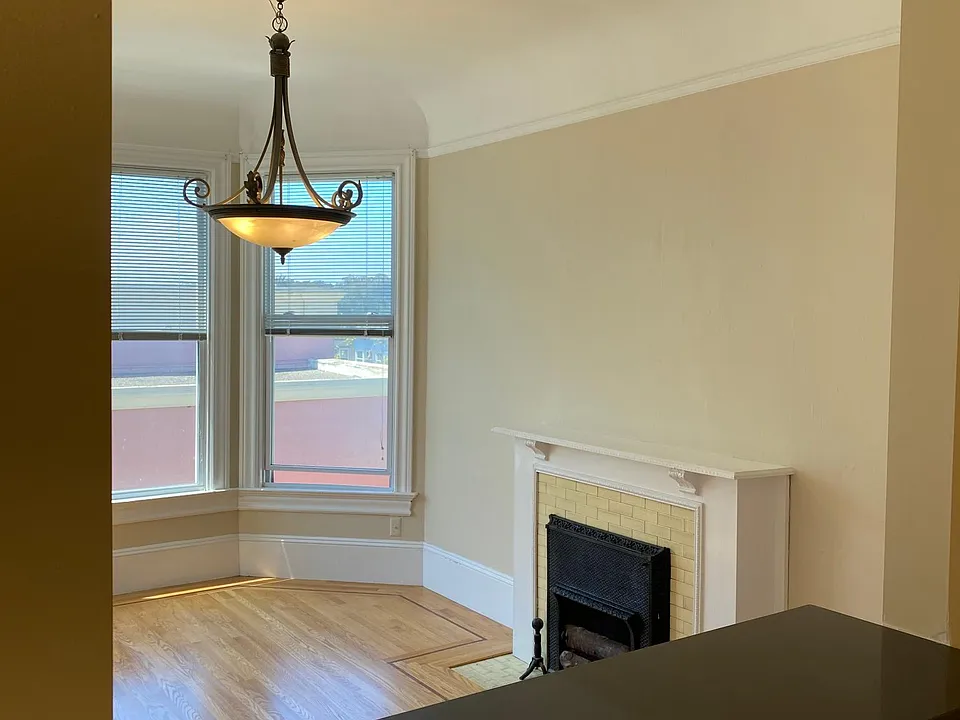 looking into living room from kitchen