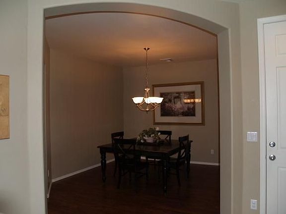 Dining room with beautiful laminate wood floor