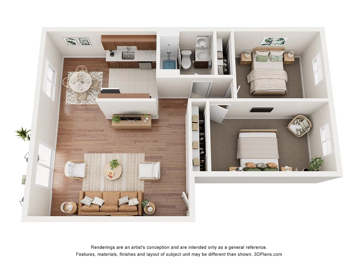 Floor plan Two Bedroom A