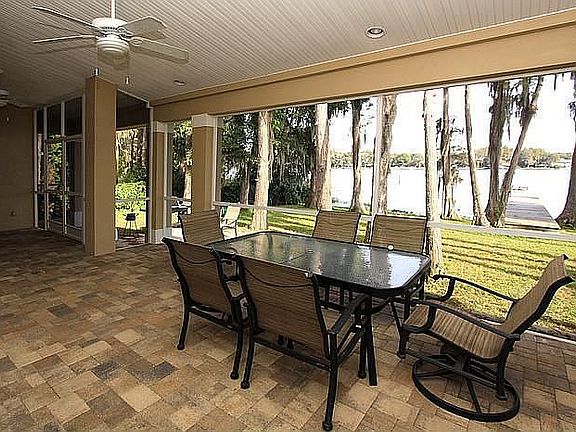 Brick Pavered Screened Patio with Breathtaking Water Views
