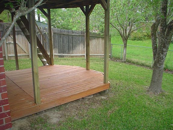 two-story back deck
