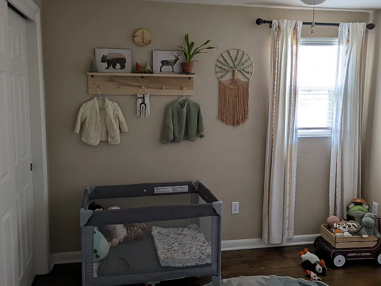 Upstairs second bedroom. Ideal for a home office or kid's room