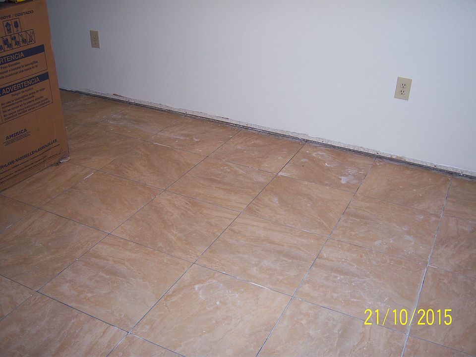 Tiled flooring thru main living area