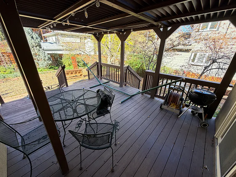 Back desk and Bar-B-Que.