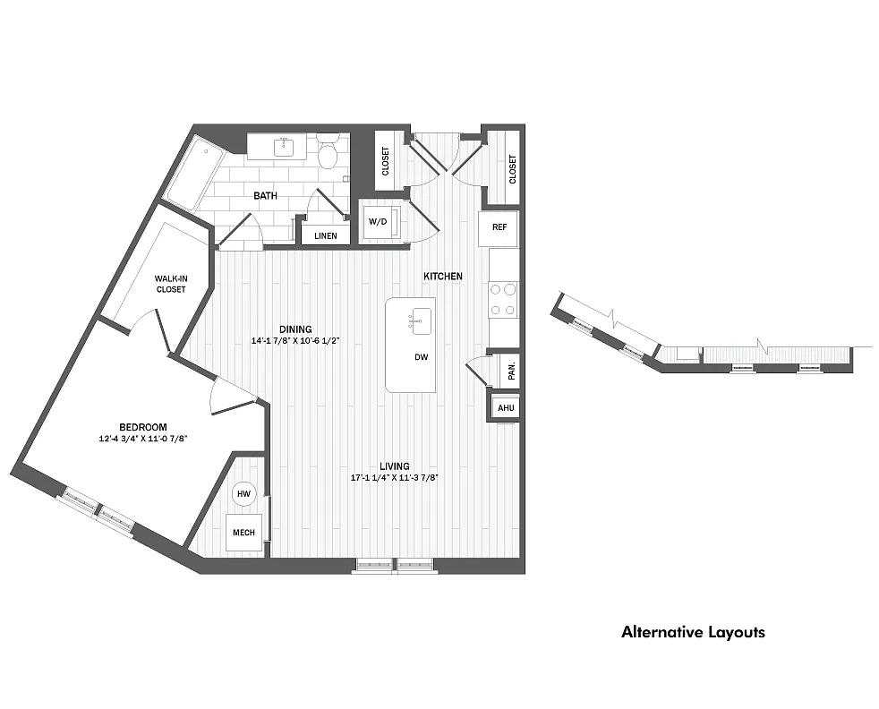 Floor plan 1Bed/1Bath-A7