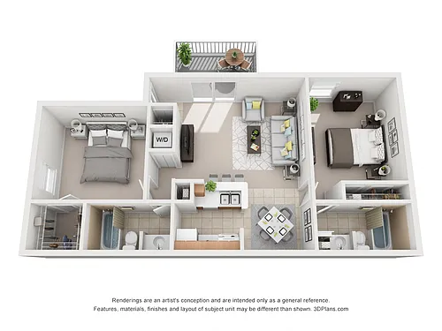 Floor plan Two Bedroom