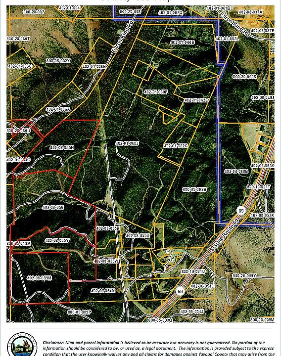 county map with the property